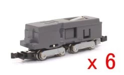 Other 6 Pieces Of Rokuhan SA002-1 Z Shorty Powered Motorized Chassis (Shinkansen Type) Value Set (Z Scale)