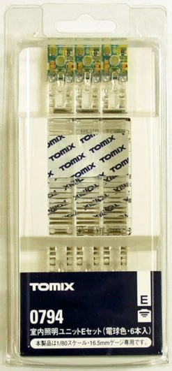 Tomix 0794 LED Interior Lighting Kit E (Incandescent-like Color) (6 Pcs.) (HO Scale)