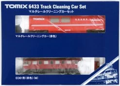 Tomix 6433 Track Cleaning Car Set (Red) With Locomotive (N Scale)