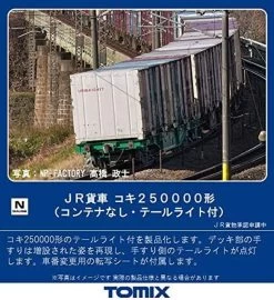 Tomix 8742 JR Freight Car Type KOKI 250000 (Without Container) W/ Taillight (N Scale)