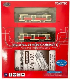 Tomytec World Railway Collection Prague Tram Tatra T3 Type 2 Cars Set C (N Scale)