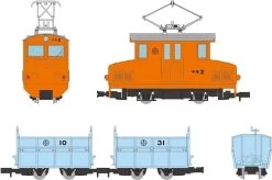 Tomytec Narrow Gauge 80 Akasaka Mine Ore Transport Train (DEKI 1/HO 1) 3 Cars Set