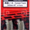 Rokuhan R046 R45mm 45 Curved Track (4 Pcs.) (Z Scale) -Model Train Discount Store 4571324590899 1 50660.1685000045