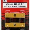 Rokuhan A101-2 40f Marine Container MSC (2 Pcs.) (Z Scale)