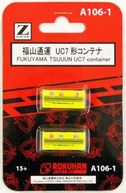Rokuhan A106-1 UC7 Container Fukuyama Tsuun (2 Pcs.) (Z Scale)