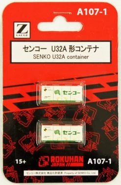 Rokuhan A107-1 U32A Container Senko (2 Pcs.) (Z Scale)