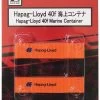 Rokuhan A101-5 40f Marine Container Hapag-Lloyd (2 Pcs.) (Z Scale)