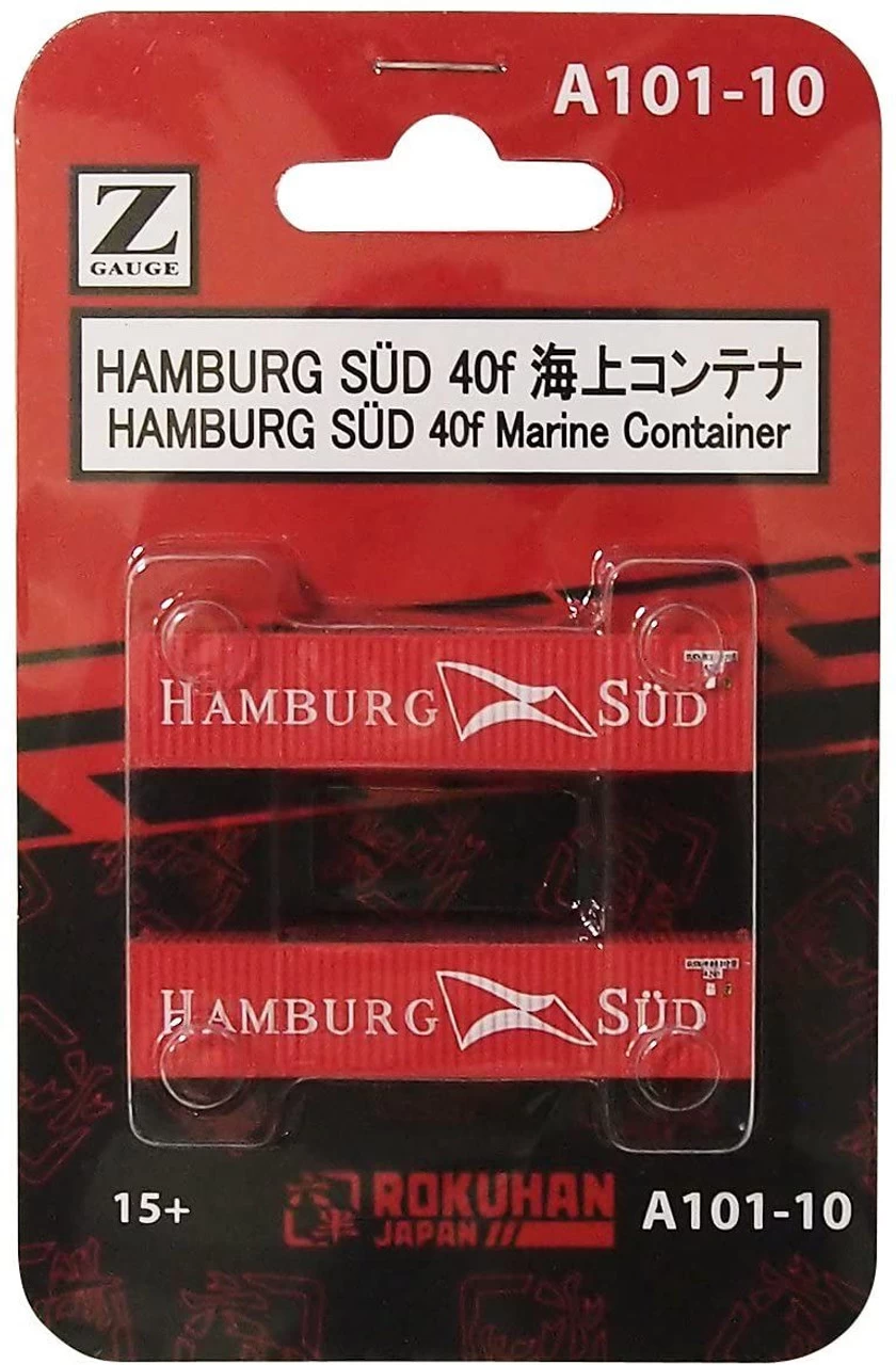 Rokuhan A101-10 40f Marine Container HAMBURG SUD (2 Pcs.) (Z Scale) 3 Rokuhan A101-10 40f Marine Container HAMBURG SUD (2 Pcs.) (Z Scale)