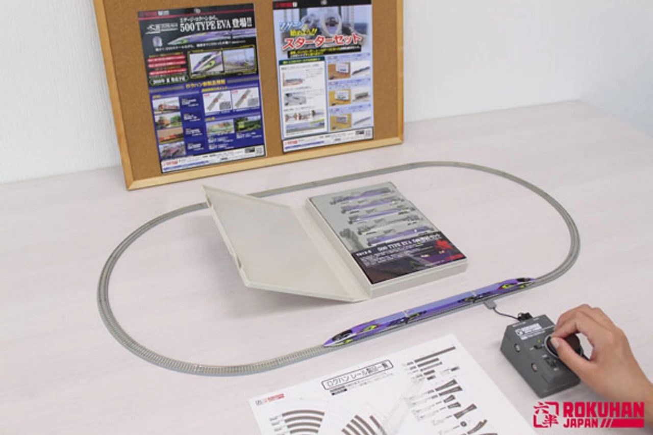 Rokuhan G004-2 JR Series 500 Shinkansen 'Type EVA' Starter Set (Z Scale) 7 Rokuhan G004-2 JR Series 500 Shinkansen 'Type EVA' Starter Set (Z Scale) - Image 5