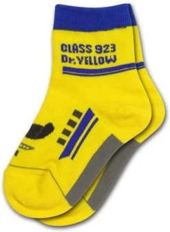 Railway Socks For Kids (Tetsushita Long) Shinkansen Doctor Yellow (Size 15-21cm)
