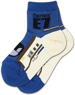 Railway Socks For Kids (Tetsushita Long) Series E7 Hokuriku Shinkansen (Size 15-21cm) Mesh Type