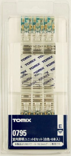Tomix 0795 LED Interior Lighting Kit E (White Color) (6 Pcs.) (HO Scale)