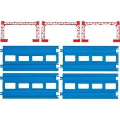 Takara Tomy Pla-Rail Plarail R-04 Straight Double-Track (4 Pcs) With Catenary Poles