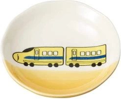 Banko Ware (Banko-yaki) Plate S (Approx. 9cm) Bullet Train Yellow