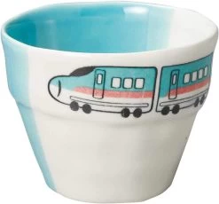 Banko Ware (Banko-yaki) Cup Bullet Train Emerald