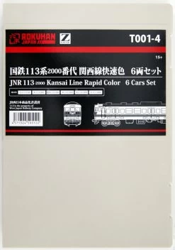Rokuhan T001-4 JNR Series 113-2000 Kansai Line Rapid Color 6 Cars Set (Z Scale) -Model Train Discount Store 595122 1 91667.1603781996