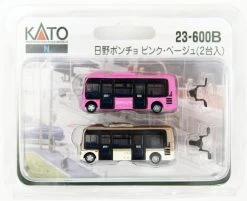 Kato 23-600B Hino Town Bus Poncho Pink And Beige (N Scale)